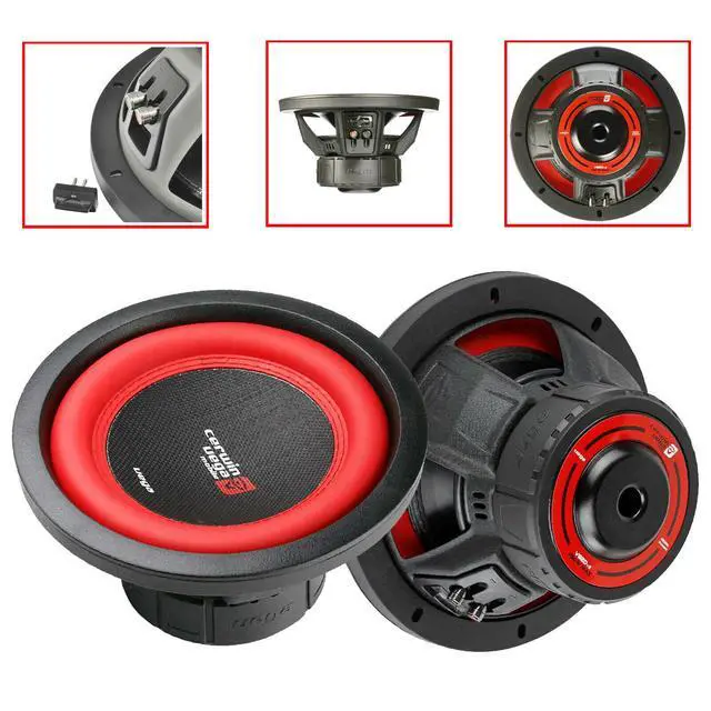 Alt view image 7 of 7 - Vega Series 8" Dual 2-Ohm High-Performance Subwoofer - 250W RMS, Enhanced Bass for Car Audio Systems, Durable Carbon Fiber Cone, Easy Install, Optimized for 2 Ohm Car Subwoofer V82DV2