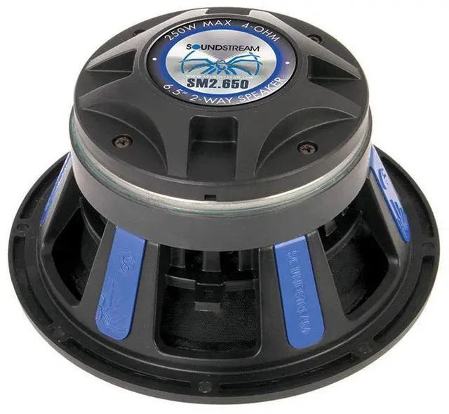 Alt view image 2 of 4 - SM2.650 6.5-Inch 2 Way 250W Pro Audio Midrange Speakers with Built in Horn Tweeter (Pair)