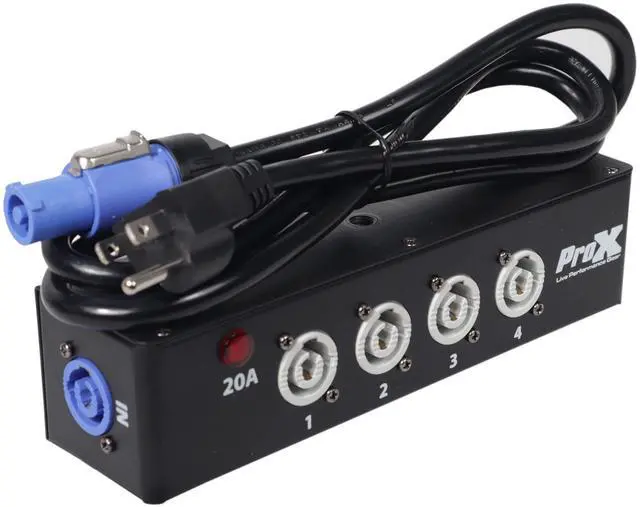 Main image of Prox X-PWC X4 Box Power Center Four-Way Spitter for Indoor Power Connector Delivers Power for Up to 4 Fixtures