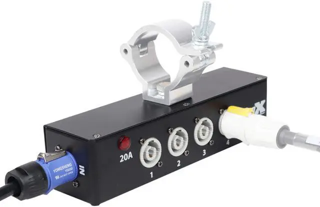 Alt view image 2 of 7 - Prox X-PWC X4 Box Power Center Four-Way Spitter for Indoor Power Connector Delivers Power for Up to 4 Fixtures