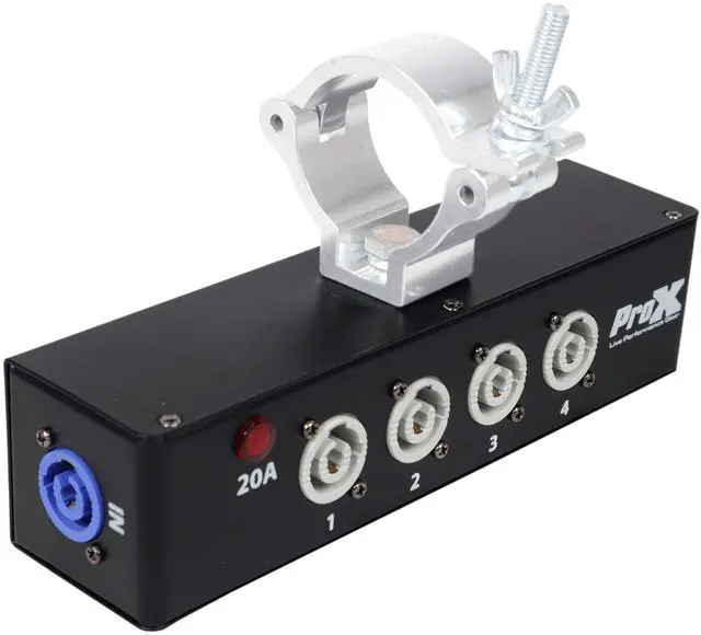 Alt view image 4 of 7 - Prox X-PWC X4 Box Power Center Four-Way Spitter for Indoor Power Connector Delivers Power for Up to 4 Fixtures