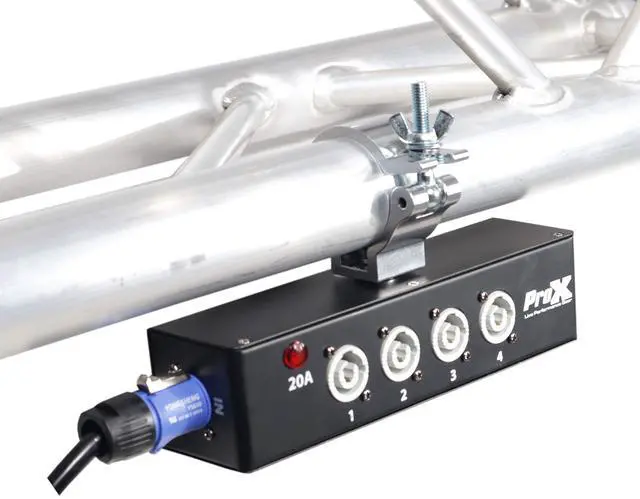 Alt view image 7 of 7 - Prox X-PWC X4 Box Power Center Four-Way Spitter for Indoor Power Connector Delivers Power for Up to 4 Fixtures