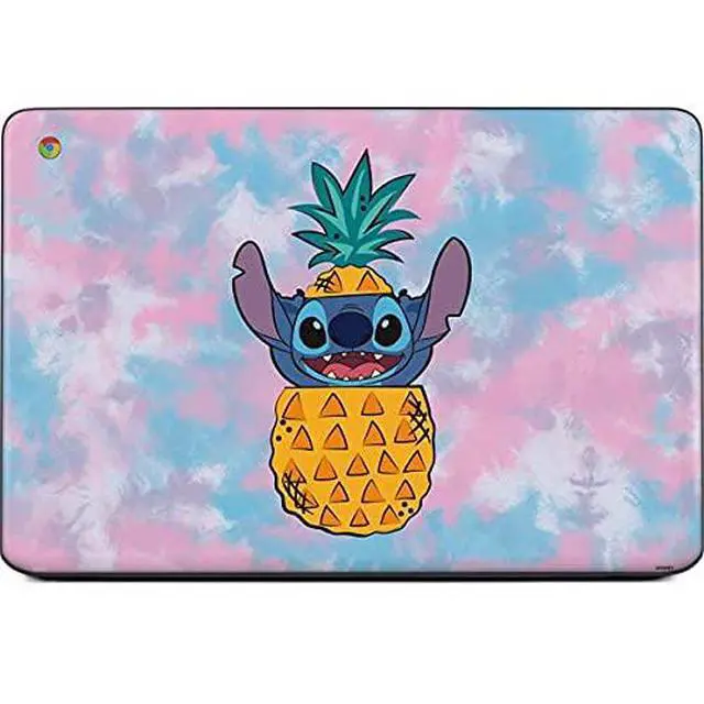 Alt view image 2 of 4 - Decal Laptop Skin Compatible with Chromebook 14 G5 - Officially Licensed Disney Lilo and Stitch Pineapple Stitch Design