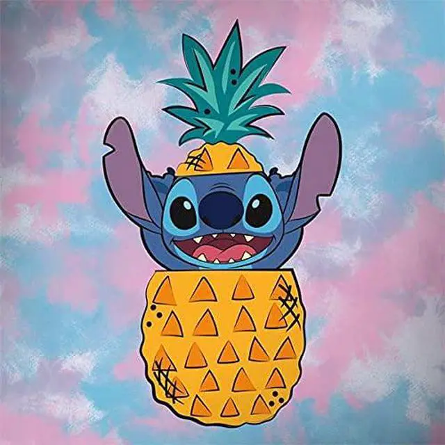 Alt view image 4 of 4 - Decal Laptop Skin Compatible with Chromebook 14 G5 - Officially Licensed Disney Lilo and Stitch Pineapple Stitch Design