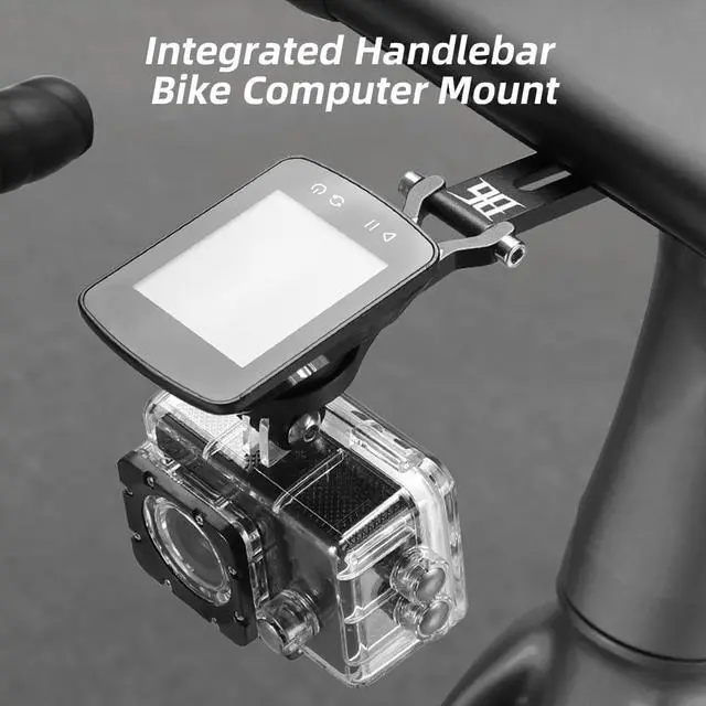 Alt view image 7 of 7 - Out Front Adjustable Computer Mount Integrated Handlebar Bike Computer Mount