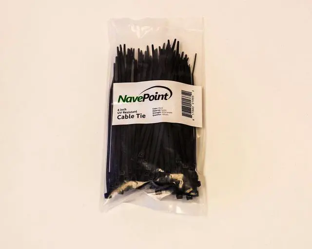 Alt view image 4 of 4 - 6 Inch Nylon UV Resistant Cable Wire Zip Tie 40 lbs - Black 500 Pack Lot Pcs Qty