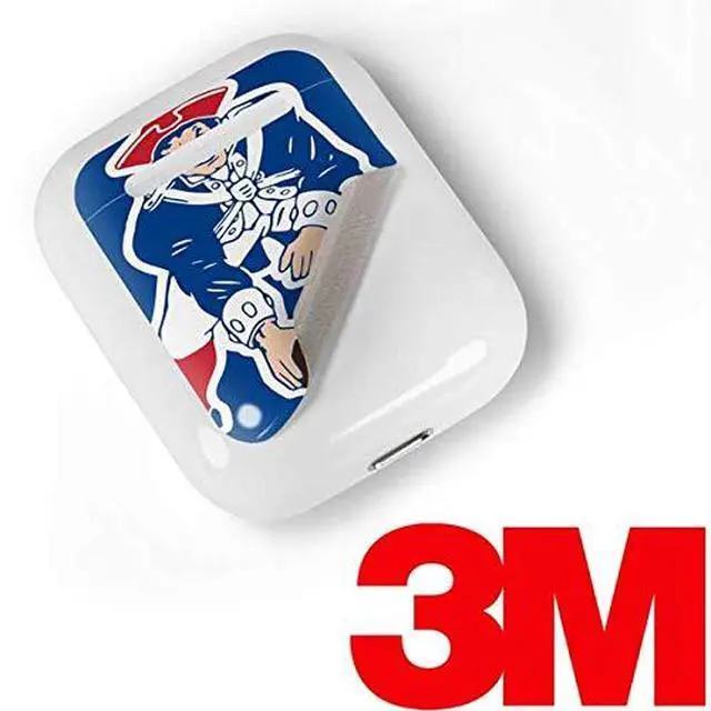 Alt view image 3 of 4 - Decal Audio Skin Compatible with Apple AirPods - Officially Licensed NFL New England Patriots Retro Logo Design