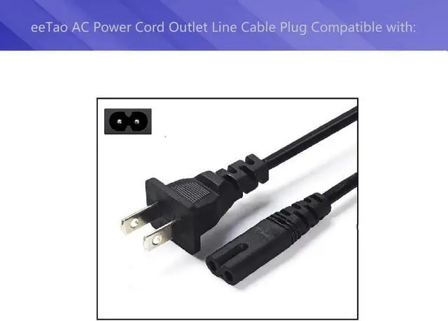 Alt view image 4 of 5 - AC Power Cord Plug Lead Charger Compatible with Anker A2345 250W GaN Prime USB C Charging Station Power Supply Cable 100V-240V