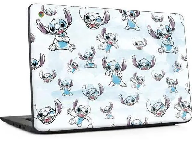 Main image of Decal Laptop Skin Compatible with Chromebook 14 G5 - Officially Licensed Disney Lilo and Stitch Pattern Design