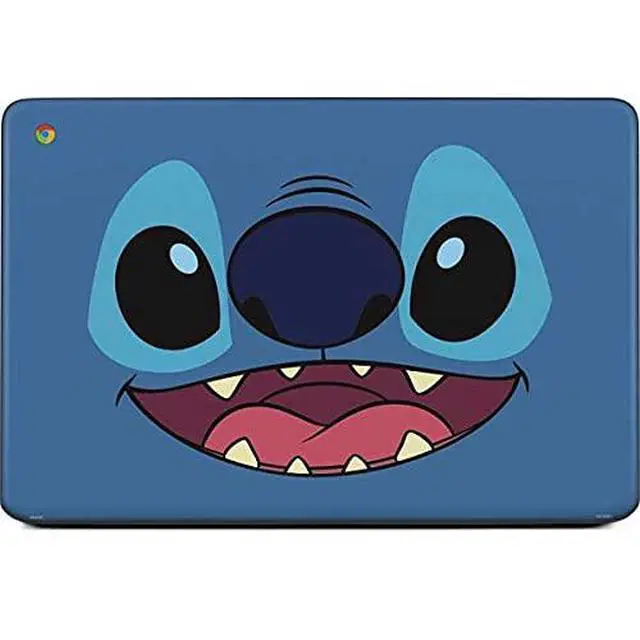 Alt view image 2 of 4 - Decal Laptop Skin Compatible with Chromebook 14 G5 - Officially Licensed Disney Lilo and Stitch Close Design