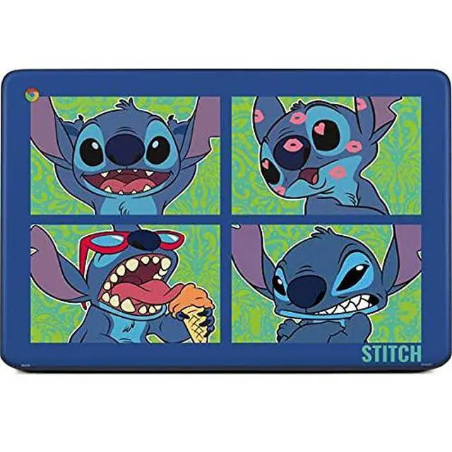 Alt view image 2 of 4 - Decal Laptop Skin Compatible with Chromebook 14 G5 - Officially Licensed Disney Lilo and Stitch Personalities Moods Design