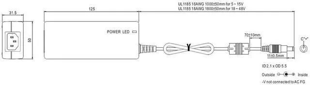 Alt view image 2 of 2 - GST40A12-P1J 12V 3.34 Amp 40W Regulated Switching Table Top Power