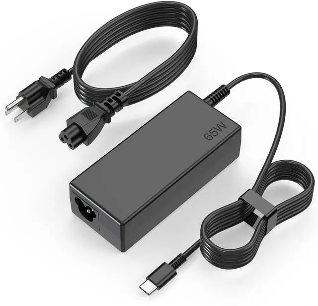 Main image of 65W USB C Laptop Charger Compatible with ThinkPad T14 T15 T480 T490 X390, X1 Carbon, Yoga C930, Chromebook C330 Type C Power Supply