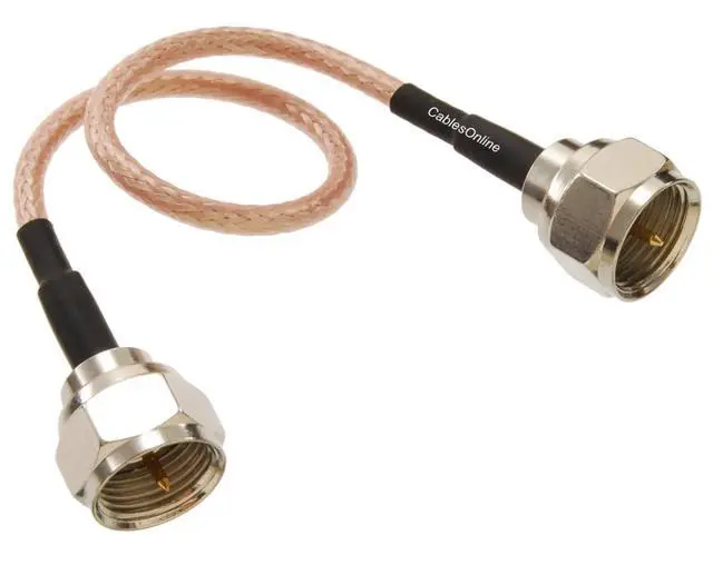 Alt view image 2 of 5 - CablesOnline, 3-Pack 6-inches Slim Coax 75-ohm RG179 with F-Type Connectors TV, Satellite & Antenna Cable, SI-FF100-3