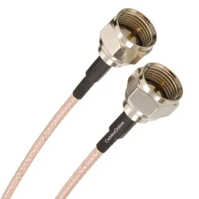 Alt view image 3 of 5 - CablesOnline, 3-Pack 6-inches Slim Coax 75-ohm RG179 with F-Type Connectors TV, Satellite & Antenna Cable, SI-FF100-3