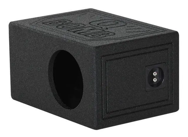 Alt view image 2 of 5 - RQB65 Single 6.5" Ported Subwoofer Enclosure, Bedlined Sub Box | 1.01 Cu Ft Air Space, Side Ported, 3/4 MDF, Spring Loaded Terminal, 34hz Tuning Frequency