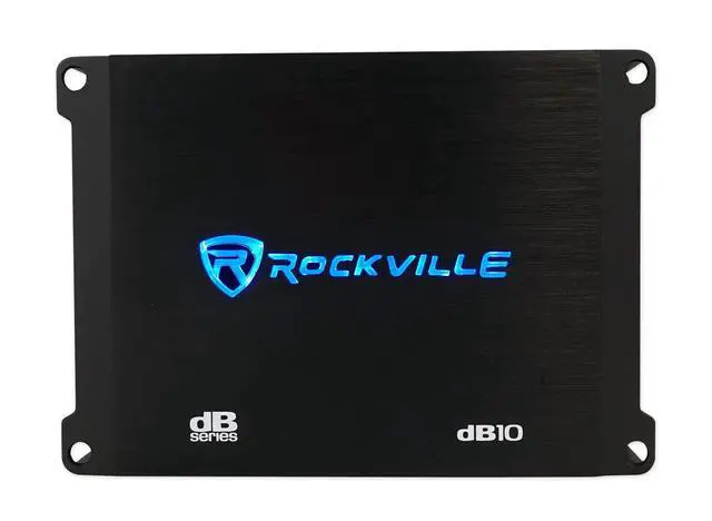 Alt view image 3 of 7 - dB10 Dyno-Certified 4-Ohm Mono Car Amplifier with RWK81 Wire Kit | 800W Peak / 200W RMS, Class D, 15Hz-250Hz, 12dB Crossover, RWK81 8 AWG Kit with Copper RCA and 60A AGU Fuse, 2-Items