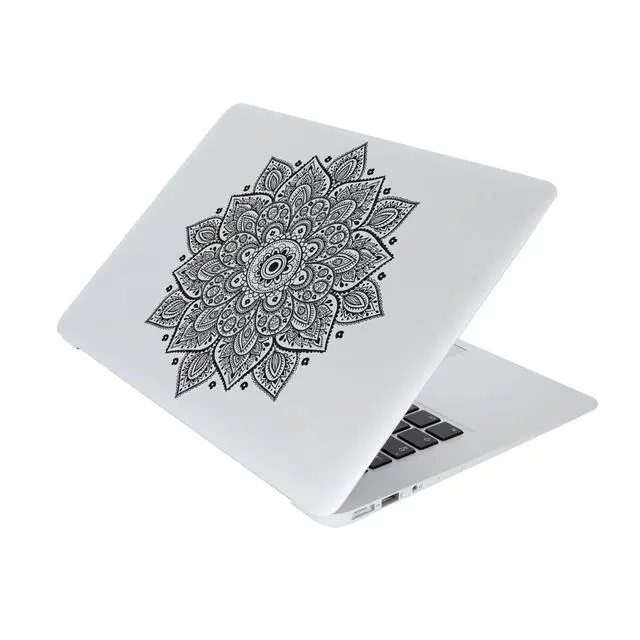 Alt view image 3 of 7 - Black Mandala Laptop Sticker - Waterproof Transparent Large Vinyl Decals Partial Skin - Compatible with Computer Laptops & MacBook 13 15 Mac