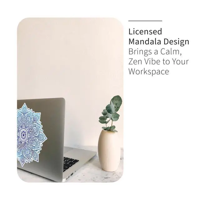 Alt view image 7 of 7 - Mandala Laptop Sticker Decal - Removable Waterproof White Vinyl Decals Stickers - Mandalas Blue Sticker Starry Night Partial Skin Compatible with Computer MacBook Air Pro 13 15 inch Mac