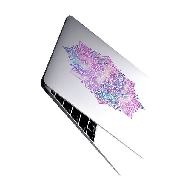 Alt view image 6 of 6 - Mandala Laptop Sticker Decal - Waterproof Transparent Vinyl Decals Stickers - Mandalas Purple Pink Blue Sticker Partial Skin Compatible with Computer MacBook Air Pro 13 15 inch Mac Retina