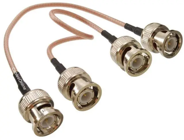 Main image of CablesOnline, 6-inch BNC Male to BNC Male RG316 Coax Low Loss RF Cables (2 Pack)