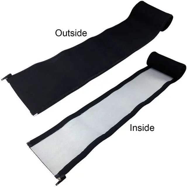 Alt view image 3 of 3 - Electiduct 1" Neoprene Easy Cable Wrap with Zipper Wire Manager Cord Protector - Reversible Black/White - 5 Feet