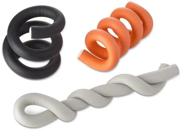 Main image of 14" Flexi Ties, Cable Wrap, in Grey/Orange/Black, 6-ct