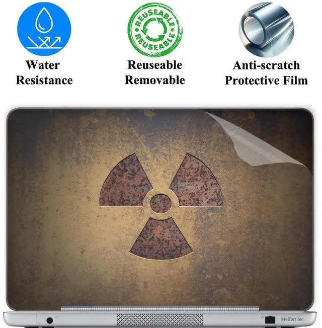 Alt view image 2 of 4 - 11.6 12 Inch Laptop Skin Sticker Cover Premium Sticker Cover Art Decal Decorative (Included 2 Wrist Pad Skins) - Radioactive