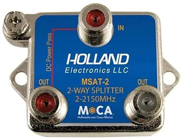 Main image of Splitter, 2-Way, MoCa enabling, 2-2150Mhz, DirecTV Approved