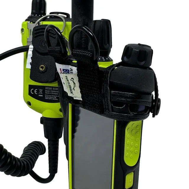 Alt view image 3 of 7 - Holder Case for Motorola APX Next XN with D Rings, Black Leather Duty Belt Holsterr, Heavy Duty, V4