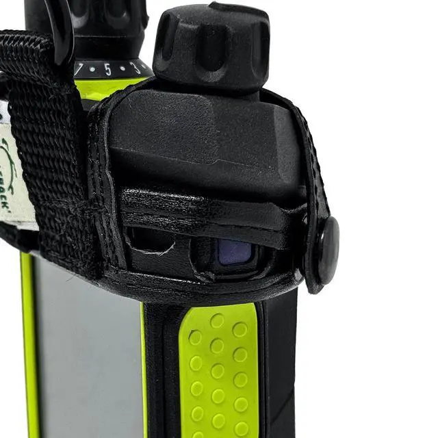 Alt view image 6 of 7 - Holder Case for Motorola APX Next XN with D Rings, Black Leather Duty Belt Holsterr, Heavy Duty, V4