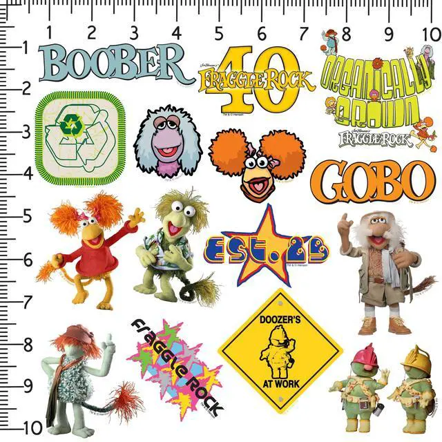 Alt view image 2 of 6 - Fraggle Rock Iconic 150-Count 150 Vinyl Stickers Waterproof Die-Cut Decals