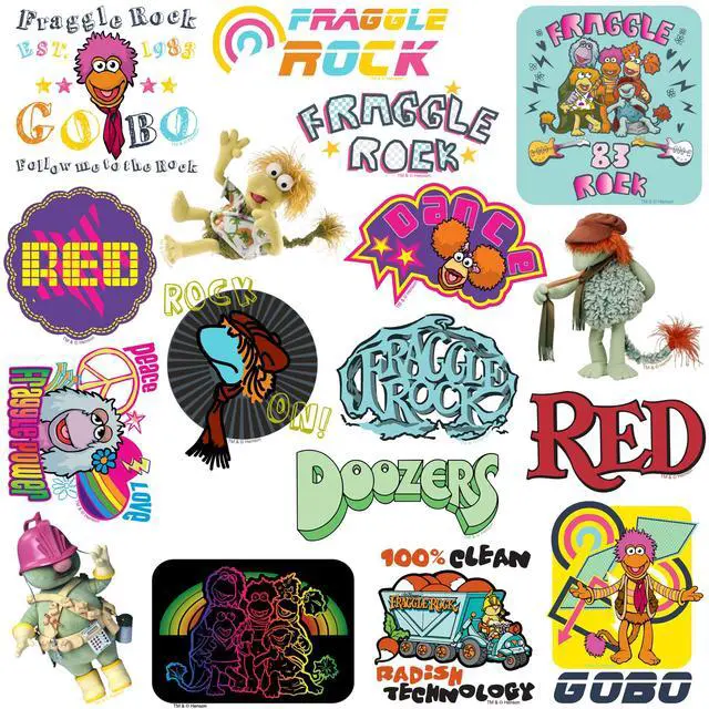 Alt view image 3 of 6 - Fraggle Rock Iconic 150-Count 150 Vinyl Stickers Waterproof Die-Cut Decals