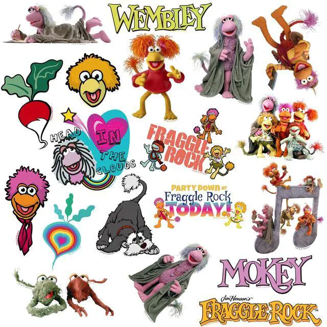 Alt view image 4 of 6 - Fraggle Rock Iconic 150-Count 150 Vinyl Stickers Waterproof Die-Cut Decals