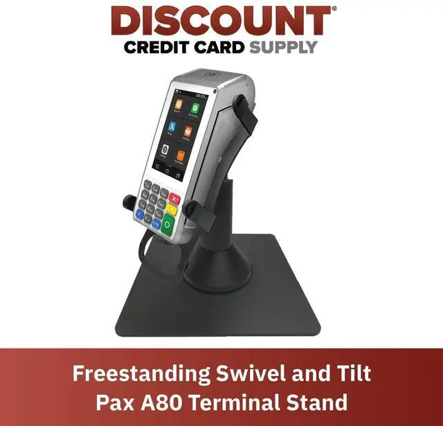 Alt view image 2 of 6 - DCCStands Freestanding Swivel and Tilt PAX A80 Terminal Stand
