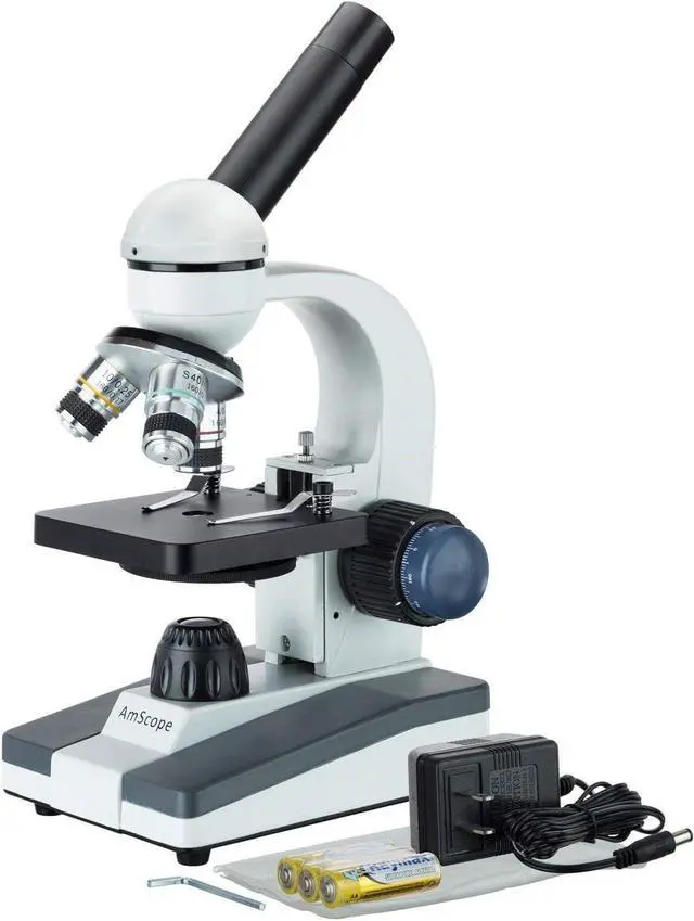 Main image of M150 Compound Monocular Microscope, WF10x Eyepiece, 400X | 40X-400X Magnification Range Compound Biological Microscope Built-In LED Illumination Brightfield Imaging Built-In