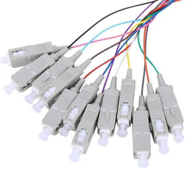 Main image of 12-Core SC/UPC Multimode Fiber Pigtail Cable 1.5m, Carrier-Class 62.5/125 Bundle Jumper Ceramic Core, for Routers Switches Networking Equipment