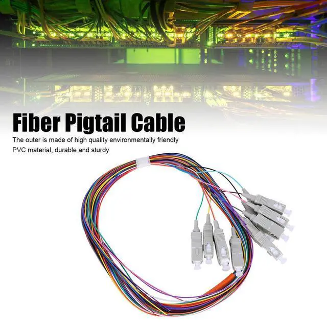 Alt view image 2 of 7 - 12-Core SC/UPC Multimode Fiber Pigtail Cable 1.5m, Carrier-Class 62.5/125 Bundle Jumper Ceramic Core, for Routers Switches Networking Equipment