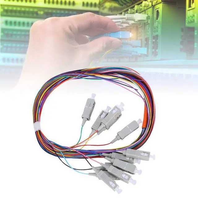 Alt view image 4 of 7 - 12-Core SC/UPC Multimode Fiber Pigtail Cable 1.5m, Carrier-Class 62.5/125 Bundle Jumper Ceramic Core, for Routers Switches Networking Equipment