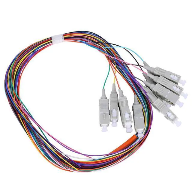 Alt view image 5 of 7 - 12-Core SC/UPC Multimode Fiber Pigtail Cable 1.5m, Carrier-Class 62.5/125 Bundle Jumper Ceramic Core, for Routers Switches Networking Equipment