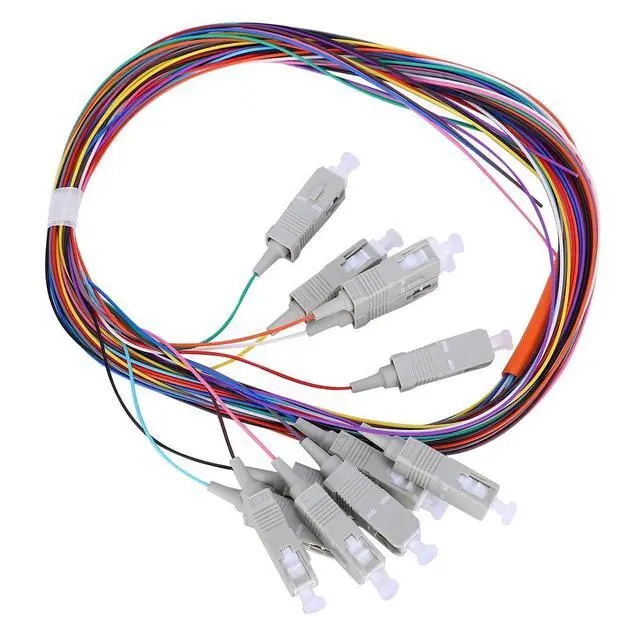 Alt view image 6 of 7 - 12-Core SC/UPC Multimode Fiber Pigtail Cable 1.5m, Carrier-Class 62.5/125 Bundle Jumper Ceramic Core, for Routers Switches Networking Equipment