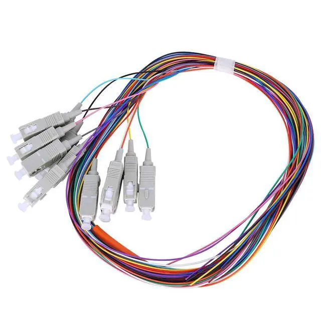 Alt view image 7 of 7 - 12-Core SC/UPC Multimode Fiber Pigtail Cable 1.5m, Carrier-Class 62.5/125 Bundle Jumper Ceramic Core, for Routers Switches Networking Equipment