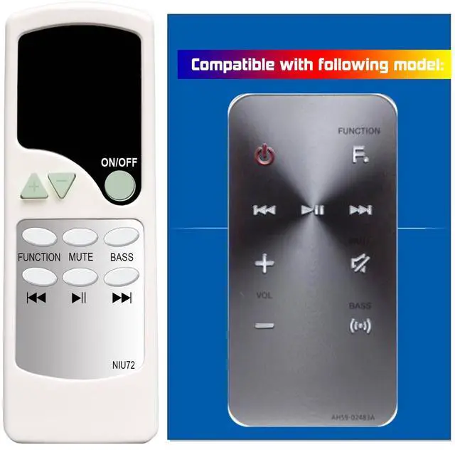 Main image of Replacement Remote Control for Samsung Audio Dock System AH59-02483A DA-E750 DA-E751 DA-E750/ZA DA-E751/ZA DA-E751/EN DA-E750/ZF DA-E750/XA DAE750/ZA DA-E750/XU DA-E750/RU DA-E750/SJ DA-E750/SW