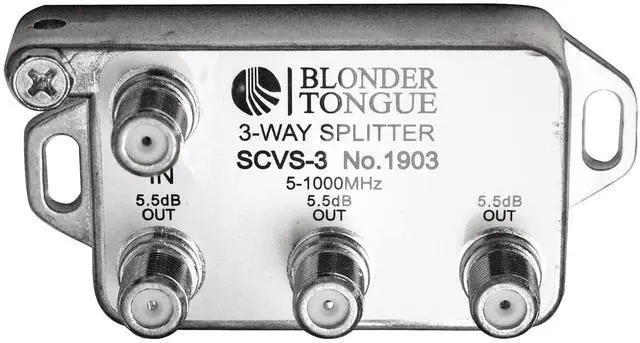 Alt view image 2 of 2 - Blonder Toungue SCVS-3 Splitter, 3 Way