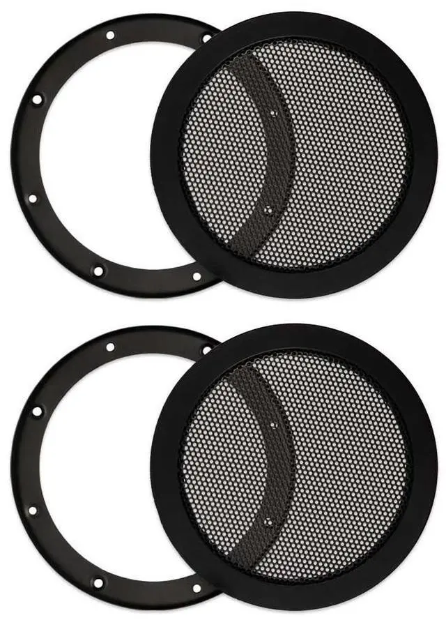 Main image of 2 SG-M5 Heavy Duty Steel Mesh Snap On Woofer Grills for 5.25" Speakers