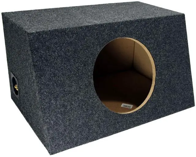 Main image of 10 Inch Hatchback Sub Box Sealed Slanted Single 10" Subwoofer Enclosure ASC | Angled Cabinet for Cargo Area Bass, Dense Wood Build, Tight Deep Low End, Easy Driver Mounting, Great for Compact Cars