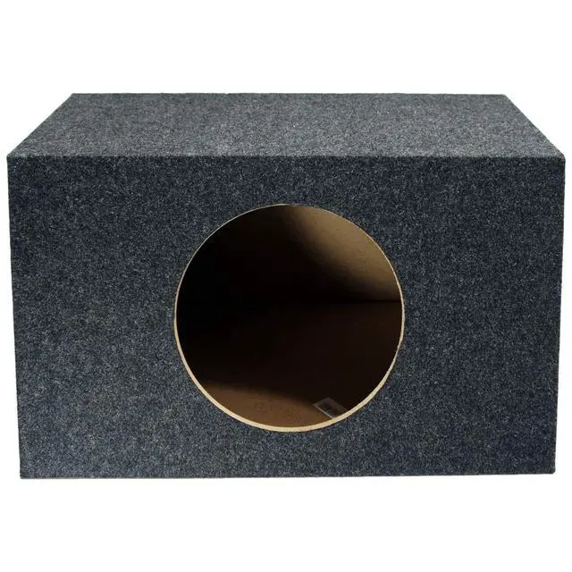 Alt view image 2 of 4 - 10 Inch Hatchback Sub Box Sealed Slanted Single 10" Subwoofer Enclosure ASC | Angled Cabinet for Cargo Area Bass, Dense Wood Build, Tight Deep Low End, Easy Driver Mounting, Great for Compact Cars