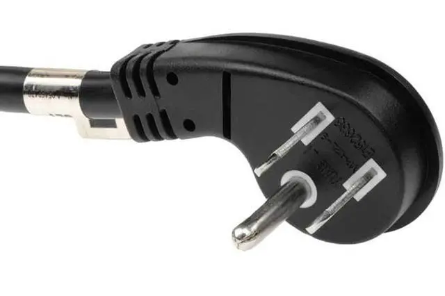 Alt view image 4 of 7 - 1ft 16/3 AWG Ultra Low Profile NEMA 5-15P Right Angle to NEMA 5-15R Power Cord, Black