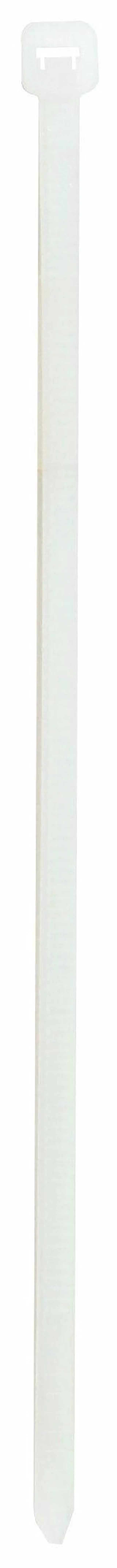 Main image of 7" Nylon Cable Ties, Natural, 18 lb. Strength,.10" Width, Tamper Proof Zip Tie, Self Locking, Bundle and Organize Wires/Cables in Warehouse, Garage, Home or Office, Case of 1000