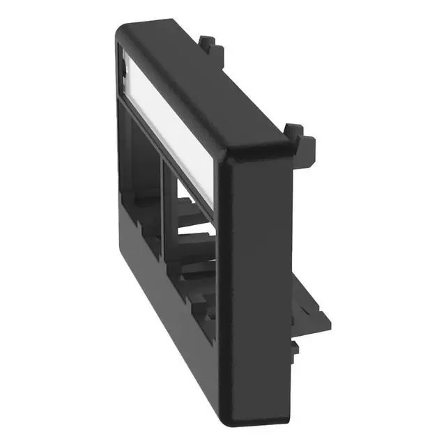 Alt view image 3 of 4 - CFFPL4BL Snap-On 4-Port Modular Furniture Faceplate, Black